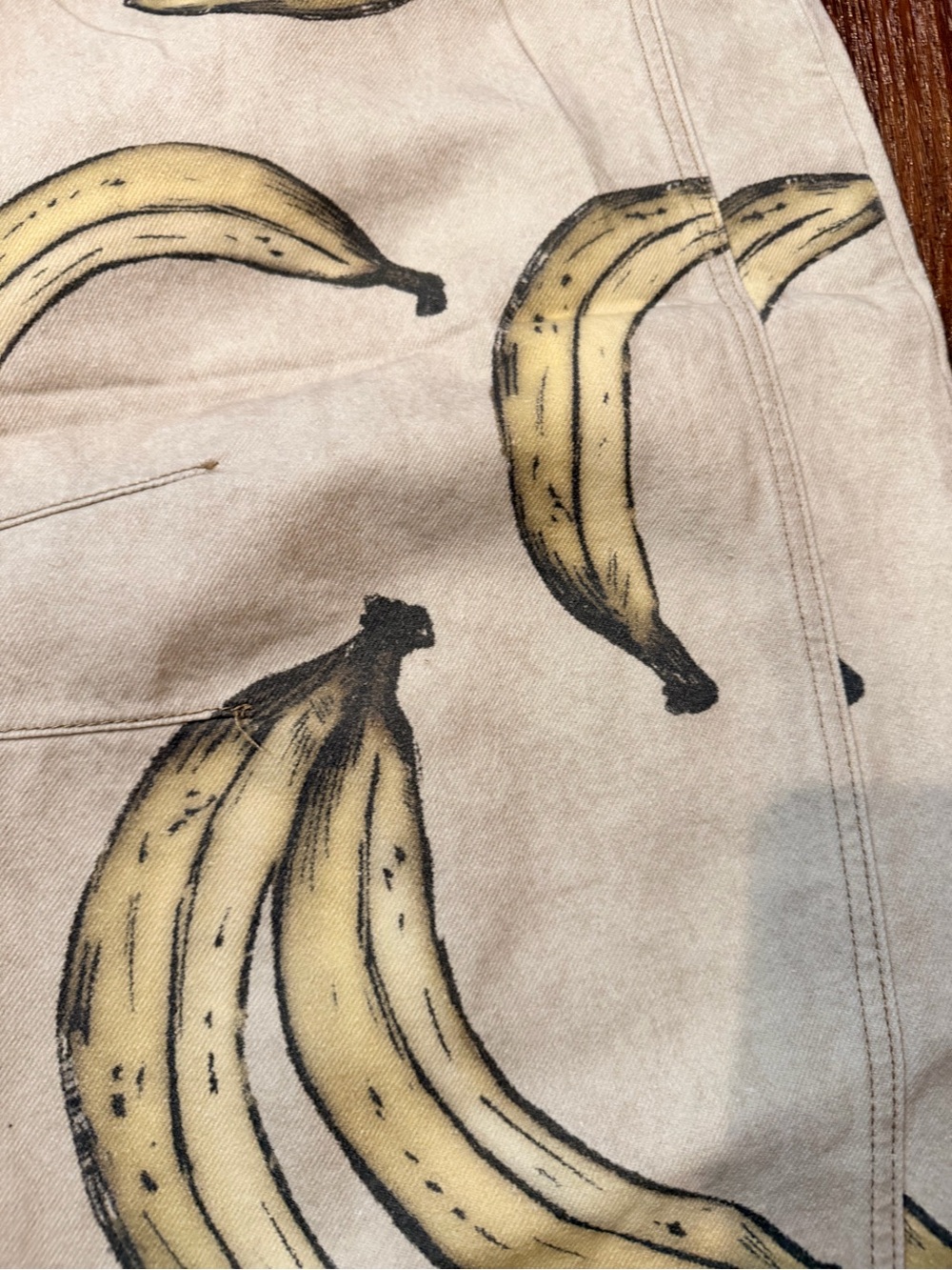 We The Free Beige Wide-Leg Jeans with Banana Print - Picture 5 of 13